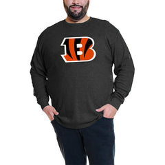 Joe Burrow Cincinnati Bengals Big & Tall Thermal Waffle Long Sleeve T-Shirt - Black T-shirts