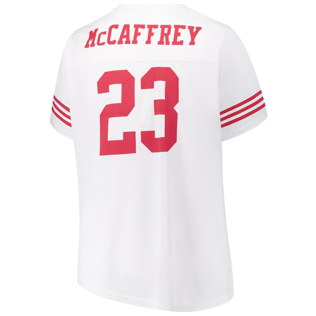 Christian McCaffrey San Francisco 49ers Women's Plus Size Fashion Jersey - White Jerseys
