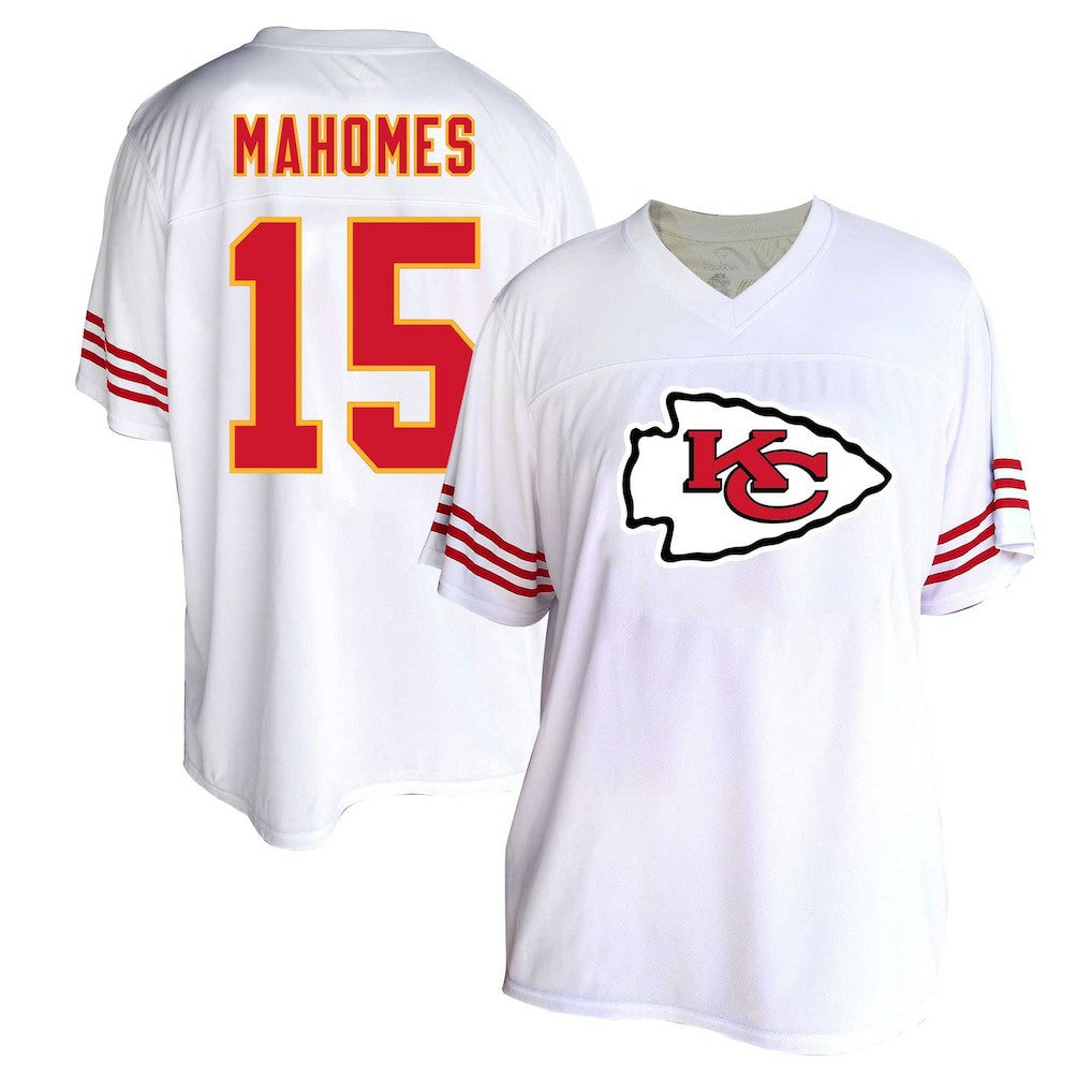 Patrick Mahomes Kansas City Chiefs Women's Plus Size Fashion Jersey - White Jerseys