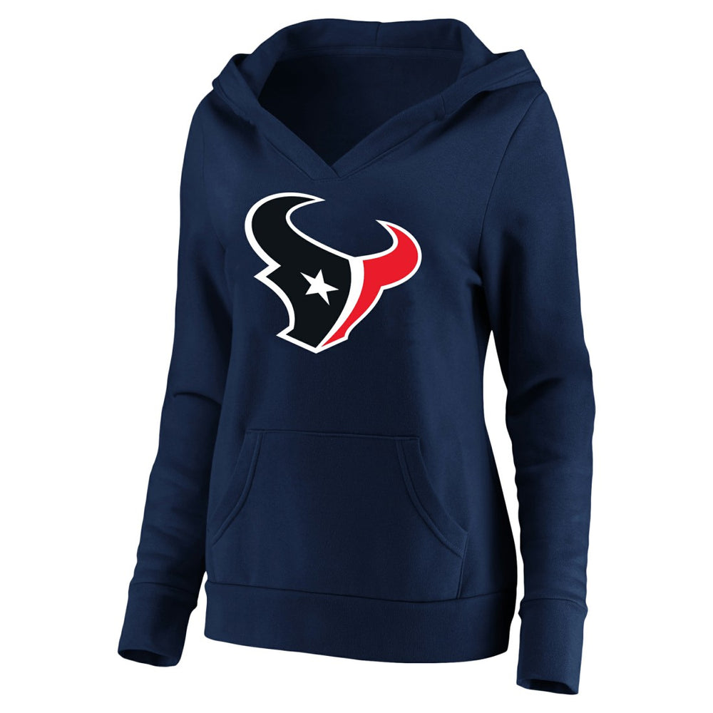 C.J. Stroud Houston Texans Women's Plus Size Player Name & Number V-Neck Pullover Hoodie - Navy Hoodies