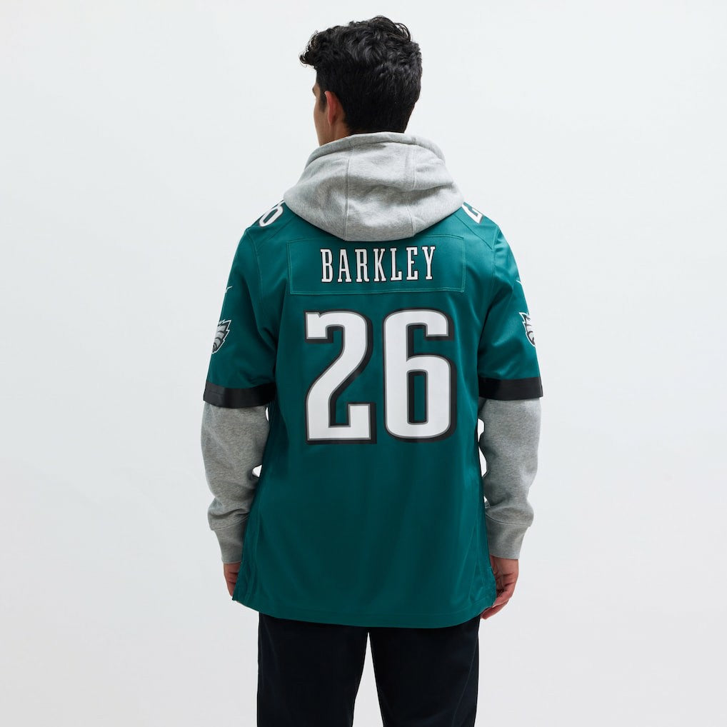 Saquon Barkley Philadelphia Eagles Game Player Jersey - Midnight Green Jerseys