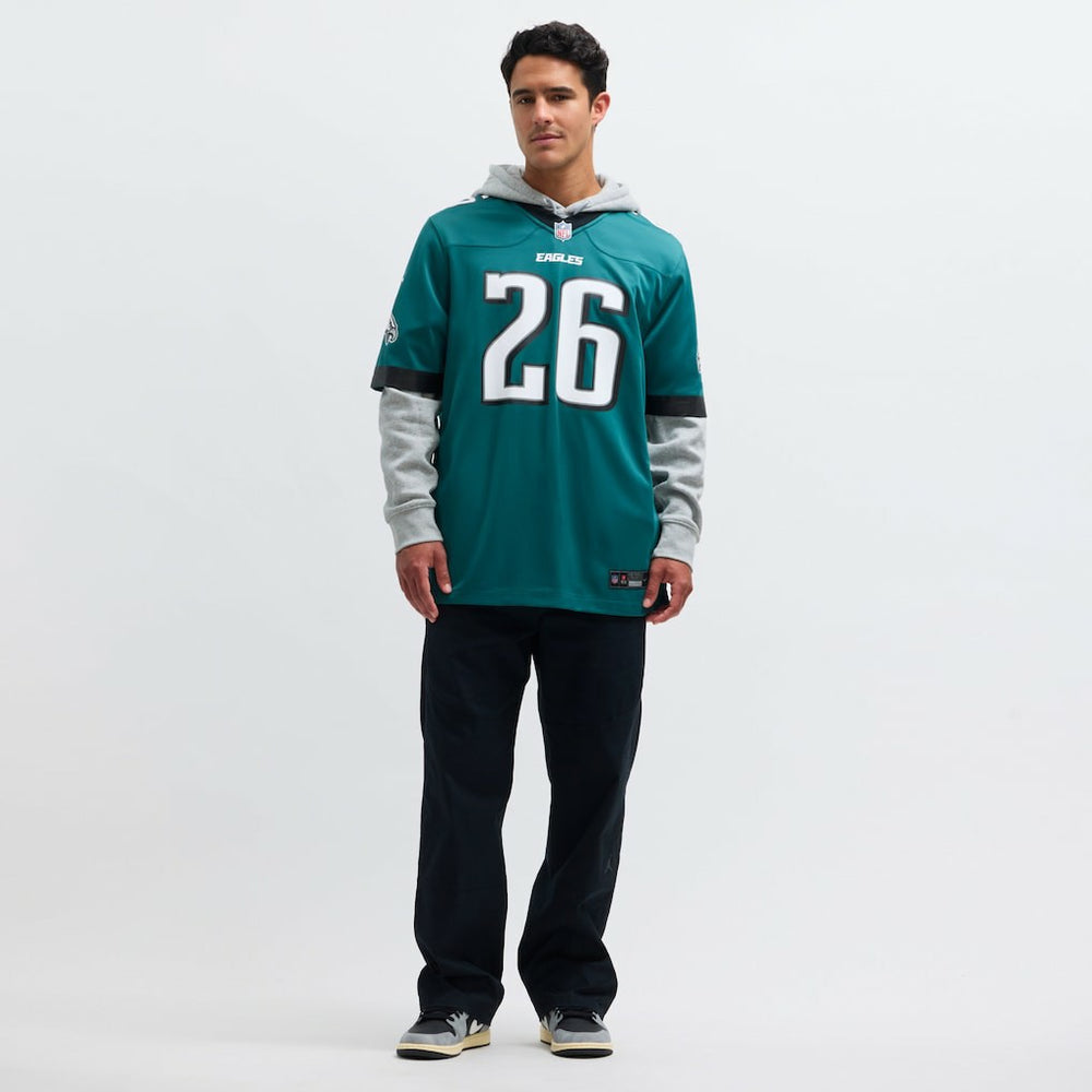 Saquon Barkley Philadelphia Eagles Game Player Jersey - Midnight Green Jerseys