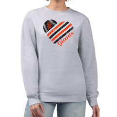 San Francisco Giants G-III 4Her by Carl Banks Women's Heart Logo Fleece Pullover Sweatshirt - Heather Gray Pullover