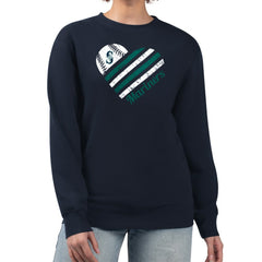 Seattle Mariners G-III 4Her by Carl Banks Women's Heart Logo Fleece Pullover Sweatshirt - Navy Pullover