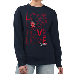 St. Louis Cardinals G-III 4Her by Carl Banks Women's Love Team Logo Fleece Pullover Sweatshirt - Navy Pullover