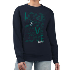 Seattle Mariners G-III 4Her by Carl Banks Women's Love Team Logo Fleece Pullover Sweatshirt - Navy Pullover