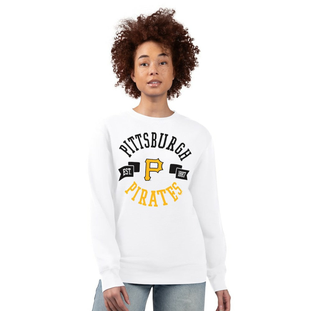 Pittsburgh Pirates G-III 4Her by Carl Banks Women's Team Logo Fleece Pullover Sweatshirt - White Pullover