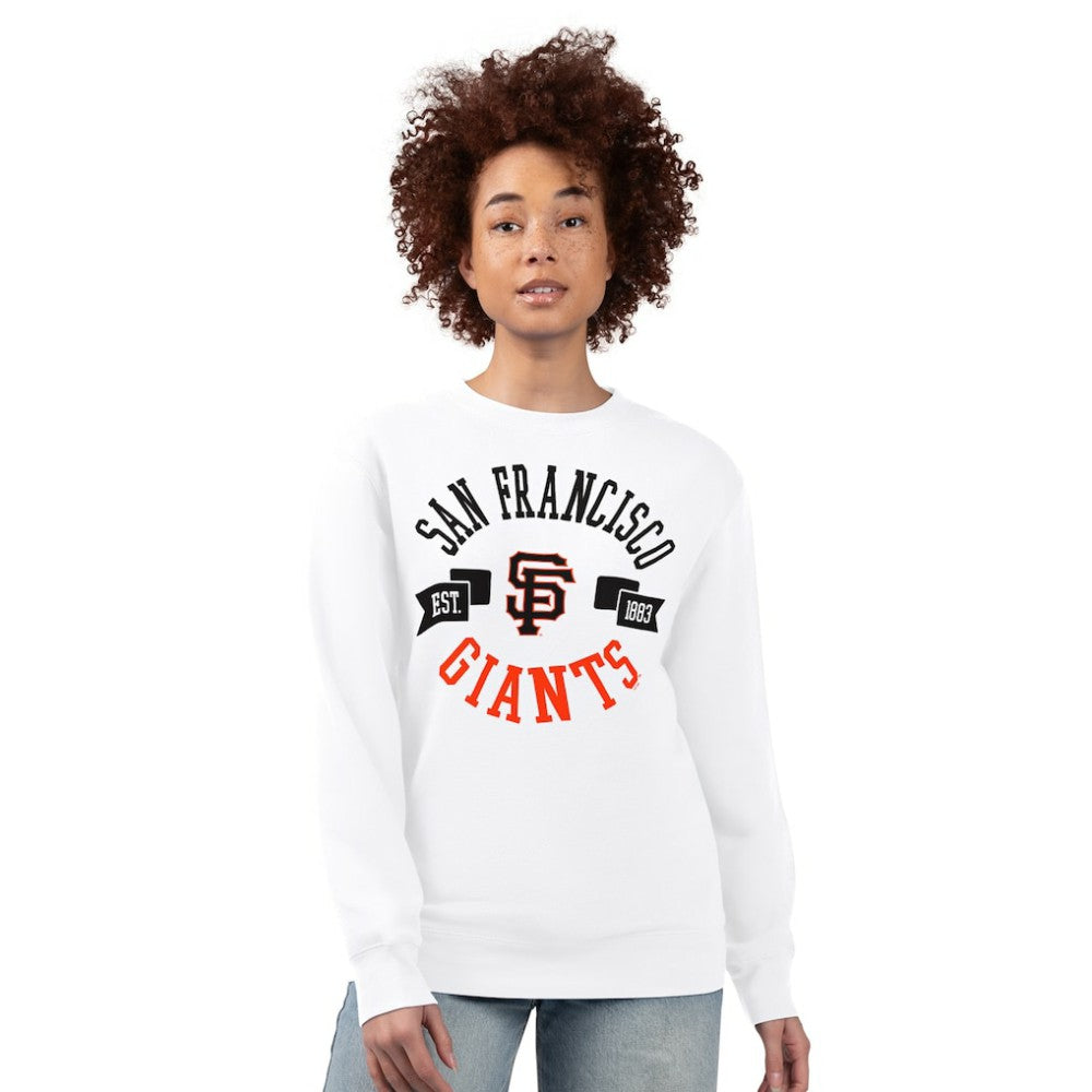 San Francisco Giants G-III 4Her by Carl Banks Women's Team Logo Fleece Pullover Sweatshirt - White Pullover