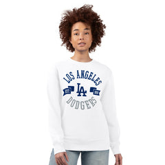 Los Angeles Dodgers G-III 4Her by Carl Banks Women's Team Logo Fleece Pullover Sweatshirt - White Pullover