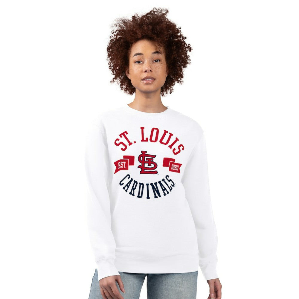 St. Louis Cardinals G-III 4Her by Carl Banks Women's Team Logo Fleece Pullover Sweatshirt - White Pullover