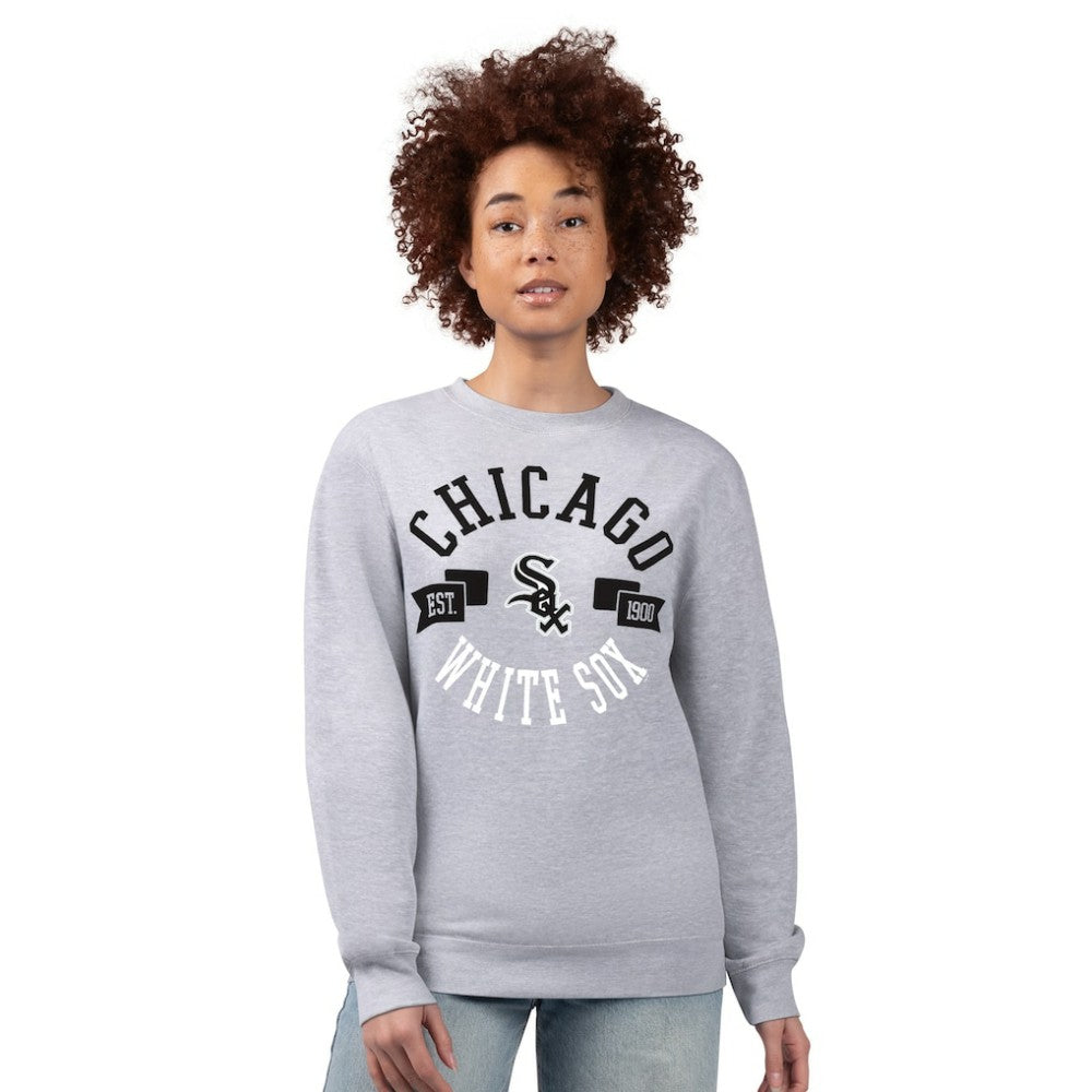 Chicago White Sox G-III 4Her by Carl Banks Women's Team Logo Fleece Pullover Sweatshirt - Heather Gray Pullover