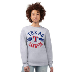 Texas Rangers G-III 4Her by Carl Banks Women's Team Logo Fleece Pullover Sweatshirt - Heather Gray Pullover