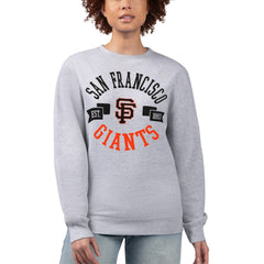 San Francisco Giants G-III 4Her by Carl Banks Women's Team Logo Fleece Pullover Sweatshirt - Heather Gray Pullover