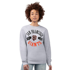 San Francisco Giants G-III 4Her by Carl Banks Women's Team Logo Fleece Pullover Sweatshirt - Heather Gray Pullover
