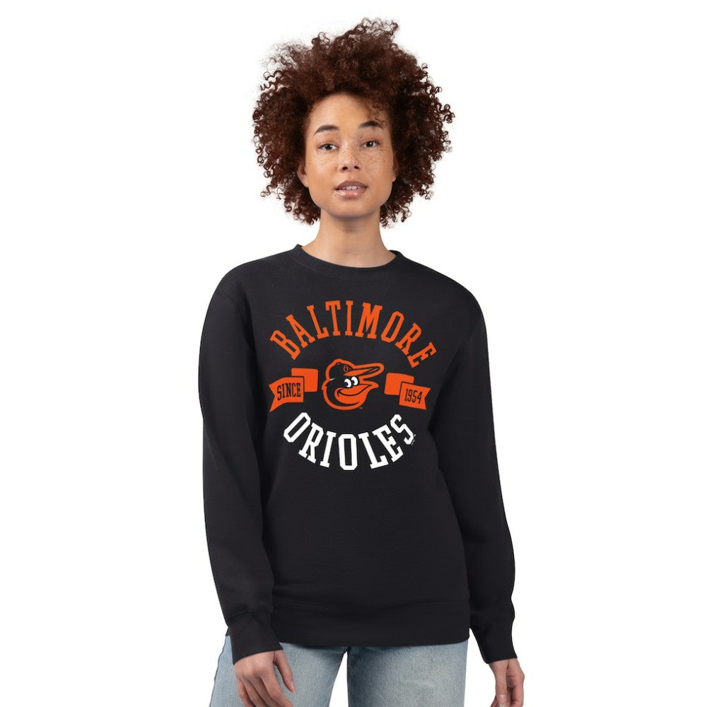 Baltimore Orioles G-III 4Her by Carl Banks Women's Team Logo Fleece Pullover Sweatshirt - Black Pullover