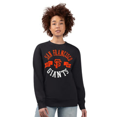 San Francisco Giants G-III 4Her by Carl Banks Women's Team Logo Fleece Pullover Sweatshirt - Black Pullover