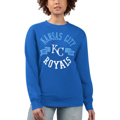 Kansas City Royals G-III 4Her by Carl Banks Women's Team Logo Fleece Pullover Sweatshirt - Royal Pullover