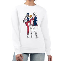 Atlanta Braves G-III 4Her by Carl Banks Women's Baseball Girls Fleece Pullover Sweatshirt - White Pullover