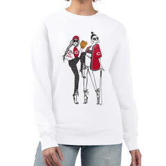 Cincinnati Reds G-III 4Her by Carl Banks Women's Baseball Girls Fleece Pullover Sweatshirt - White Pullover