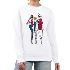 Los Angeles Angels G-III 4Her by Carl Banks Women's Baseball Girls Fleece Pullover Sweatshirt - White Pullover
