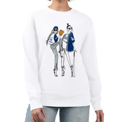 Los Angeles Dodgers G-III 4Her by Carl Banks Women's Baseball Girls Fleece Pullover Sweatshirt - White Pullover