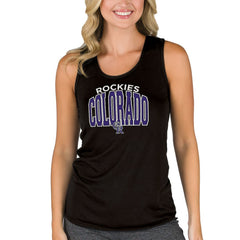 Colorado Rockies Concepts Sport Women's Marathon Racerback Tank Top - Black Tanks