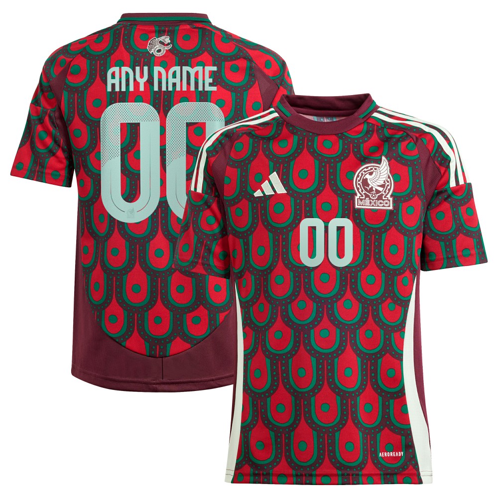 Mexico National Team Youth 2024 Home Replica Custom Jersey Green - Adidas