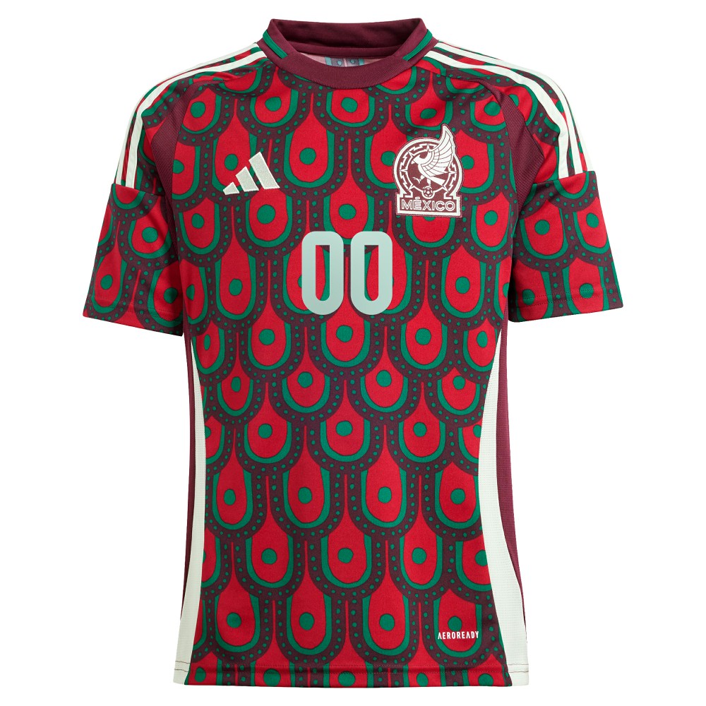 Mexico National Team Youth 2024 Home Replica Custom Jersey Green - Adidas