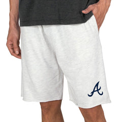 Atlanta Braves Concepts Sport Mainstream Terry Tri-Blend Shorts - Oatmeal Shorts