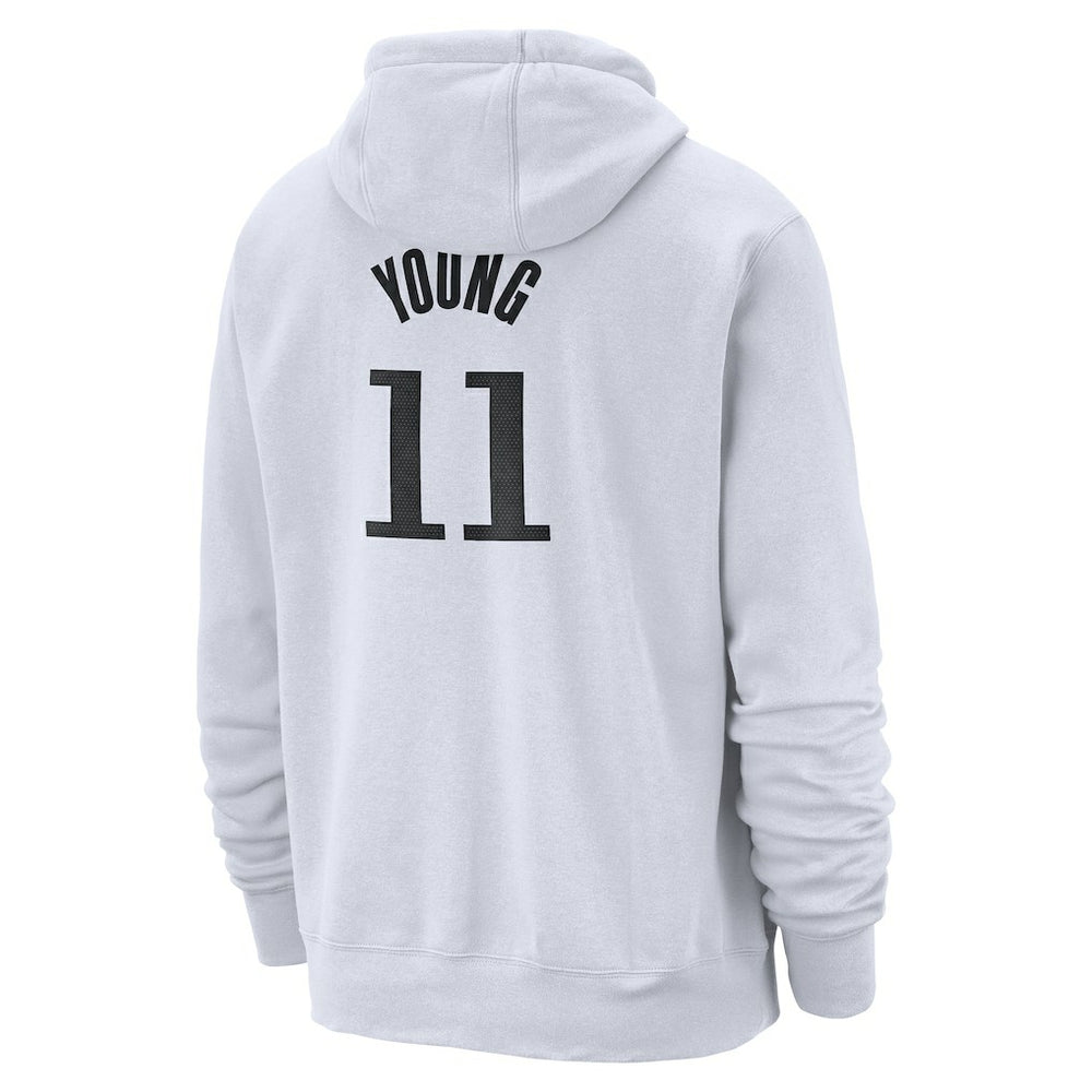 Trae Young Atlanta Hawks 2024/25 Name & Number Pullover Hoodie White - Nike