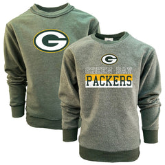 Green Bay Packers Wes & Willy Youth Reversible Fleece Pullover Sweatshirt - Green Pullover