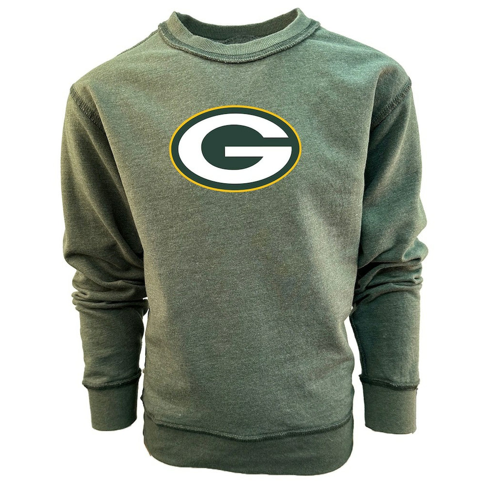 Green Bay Packers Wes & Willy Youth Reversible Fleece Pullover Sweatshirt - Green Pullover
