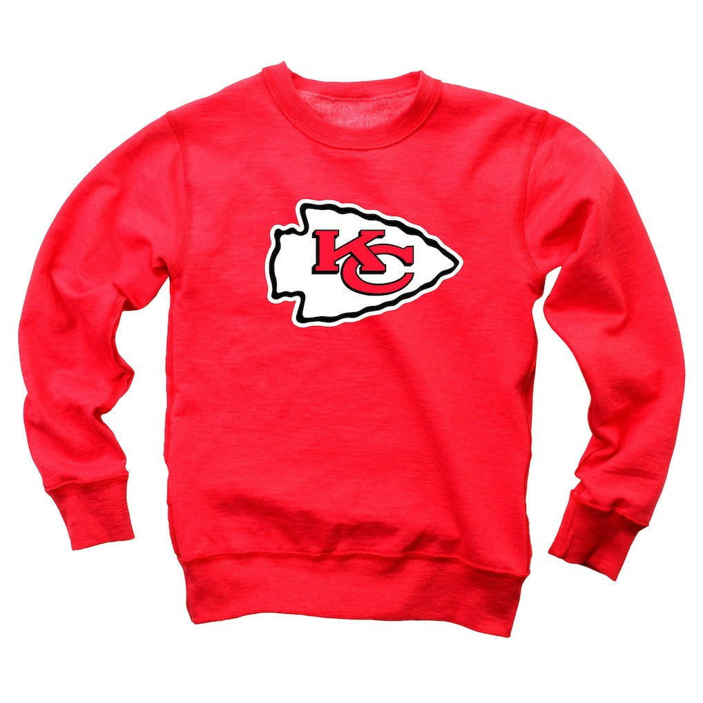 Kansas City Chiefs Wes & Willy Youth Reversible Fleece Pullover Sweatshirt - Red Pullover