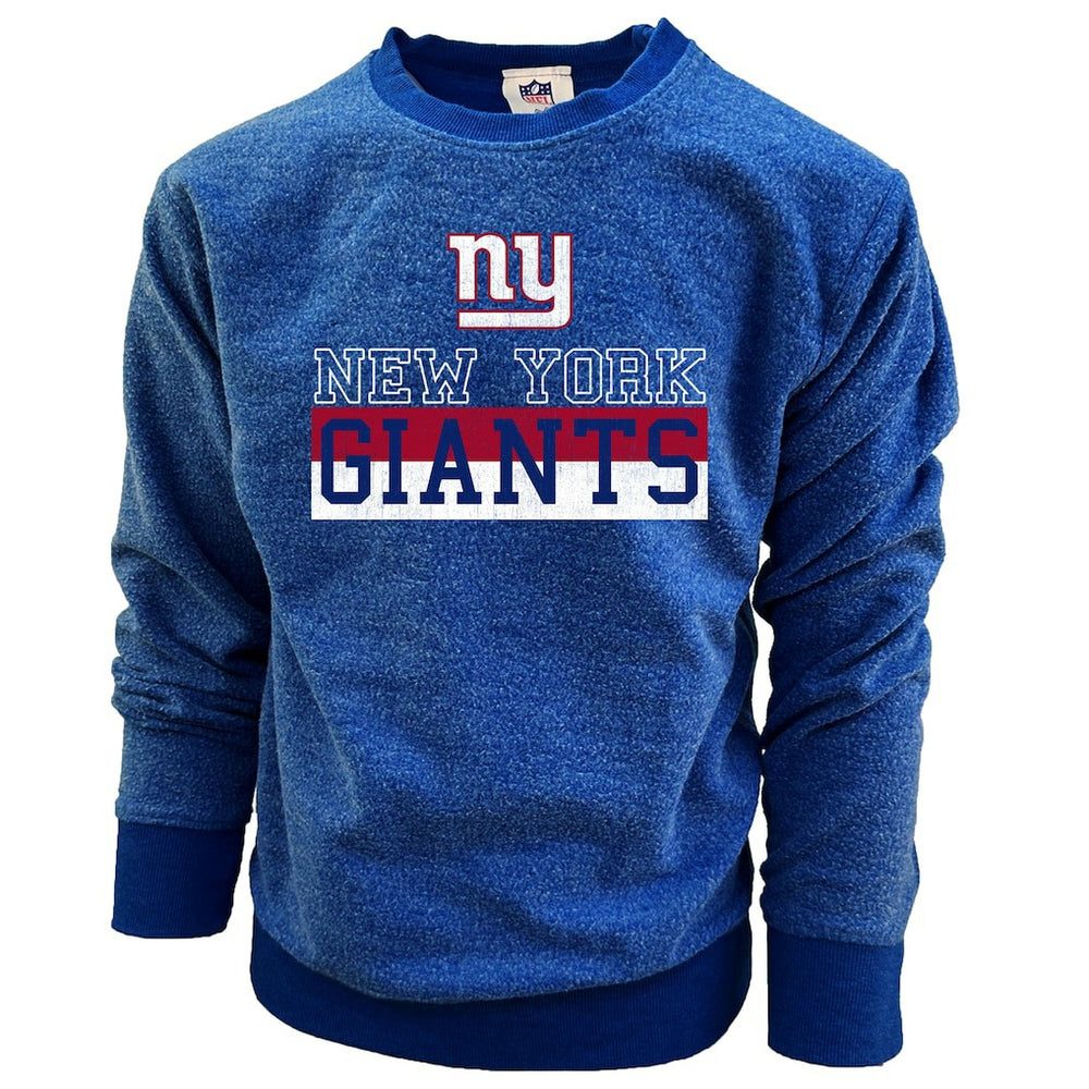 New York Giants Wes & Willy Youth Reversible Fleece Pullover Sweatshirt - Royal Pullover