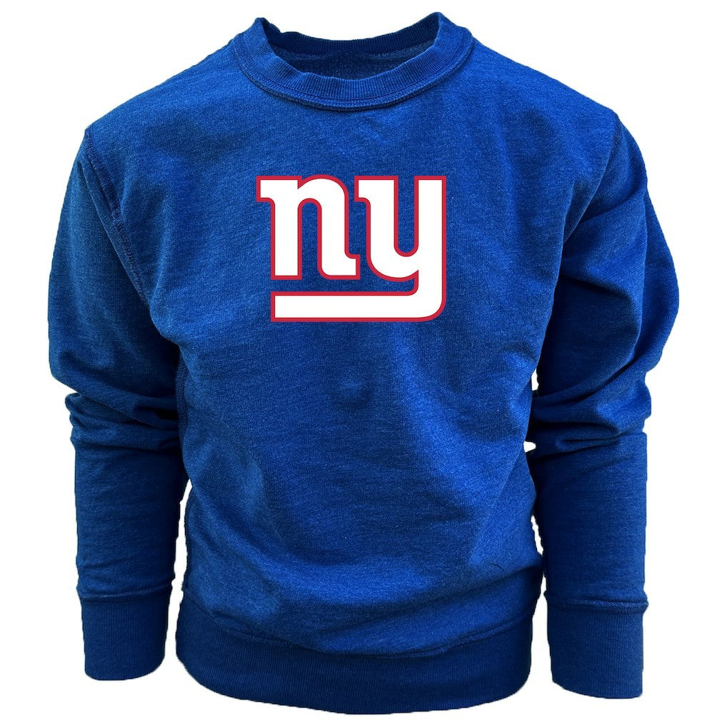 New York Giants Wes & Willy Youth Reversible Fleece Pullover Sweatshirt - Royal Pullover