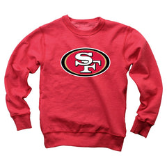 San Francisco 49ers Wes & Willy Youth Reversible Fleece Pullover Sweatshirt - Scarlet Pullover