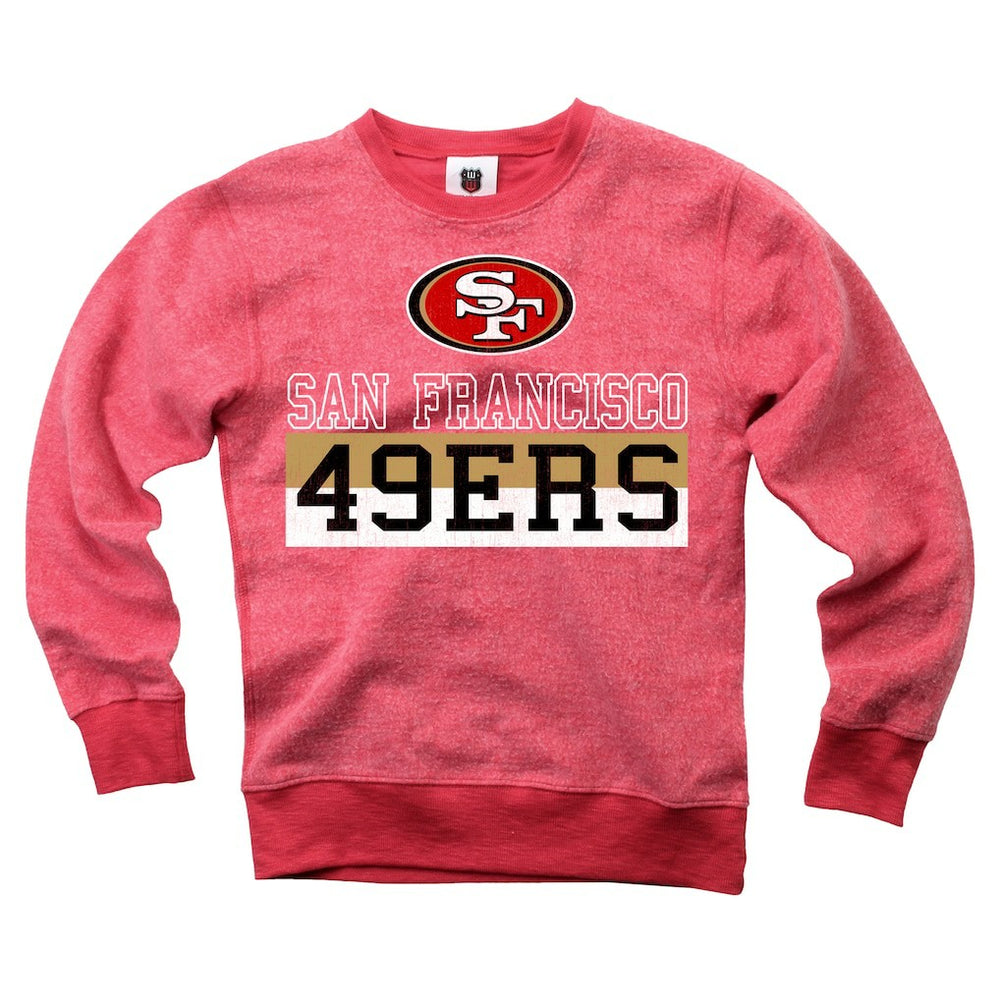 San Francisco 49ers Wes & Willy Youth Reversible Fleece Pullover Sweatshirt - Scarlet Pullover