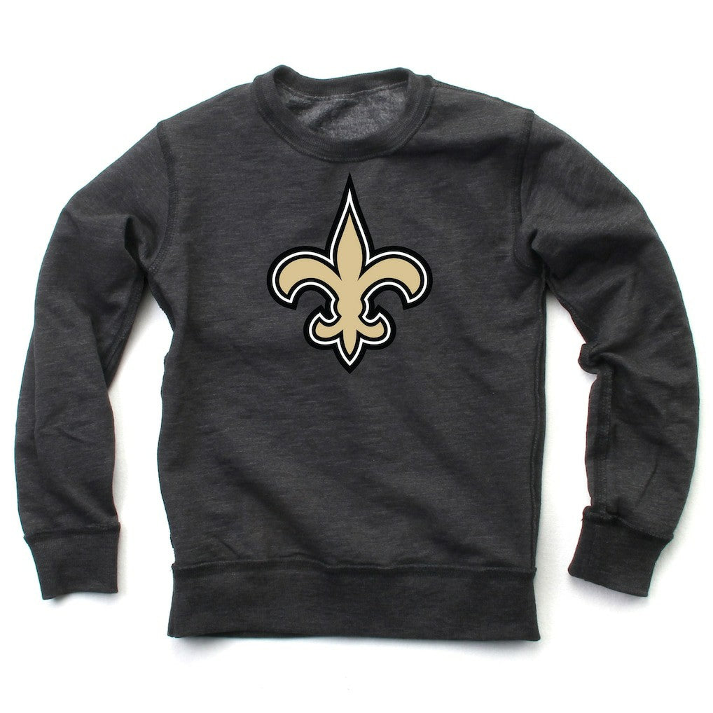 New Orleans Saints Wes & Willy Youth Reversible Fleece Pullover Sweatshirt - Black Pullover