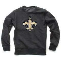 New Orleans Saints Wes & Willy Youth Reversible Fleece Pullover Sweatshirt - Black Pullover