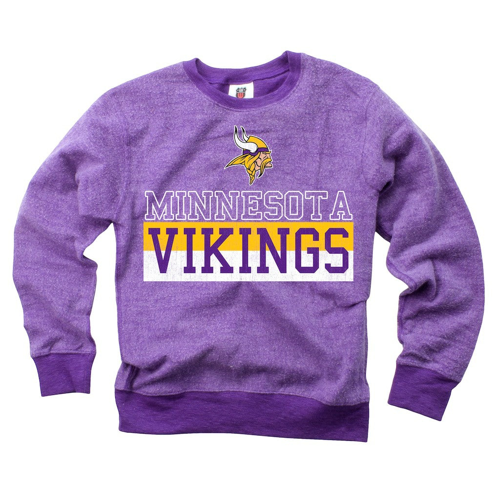 Minnesota Vikings Wes & Willy Youth Reversible Fleece Pullover Sweatshirt - Purple Pullover