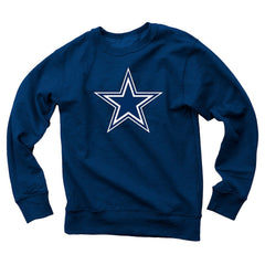 Dallas Cowboys Wes & Willy Youth Reversible Fleece Pullover Sweatshirt - Navy Pullover
