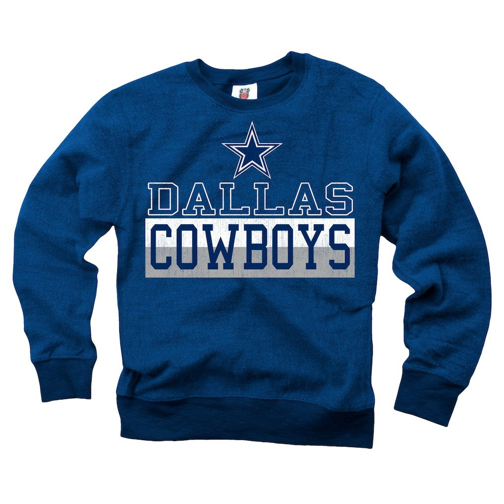 Dallas Cowboys Wes & Willy Youth Reversible Fleece Pullover Sweatshirt - Navy Pullover