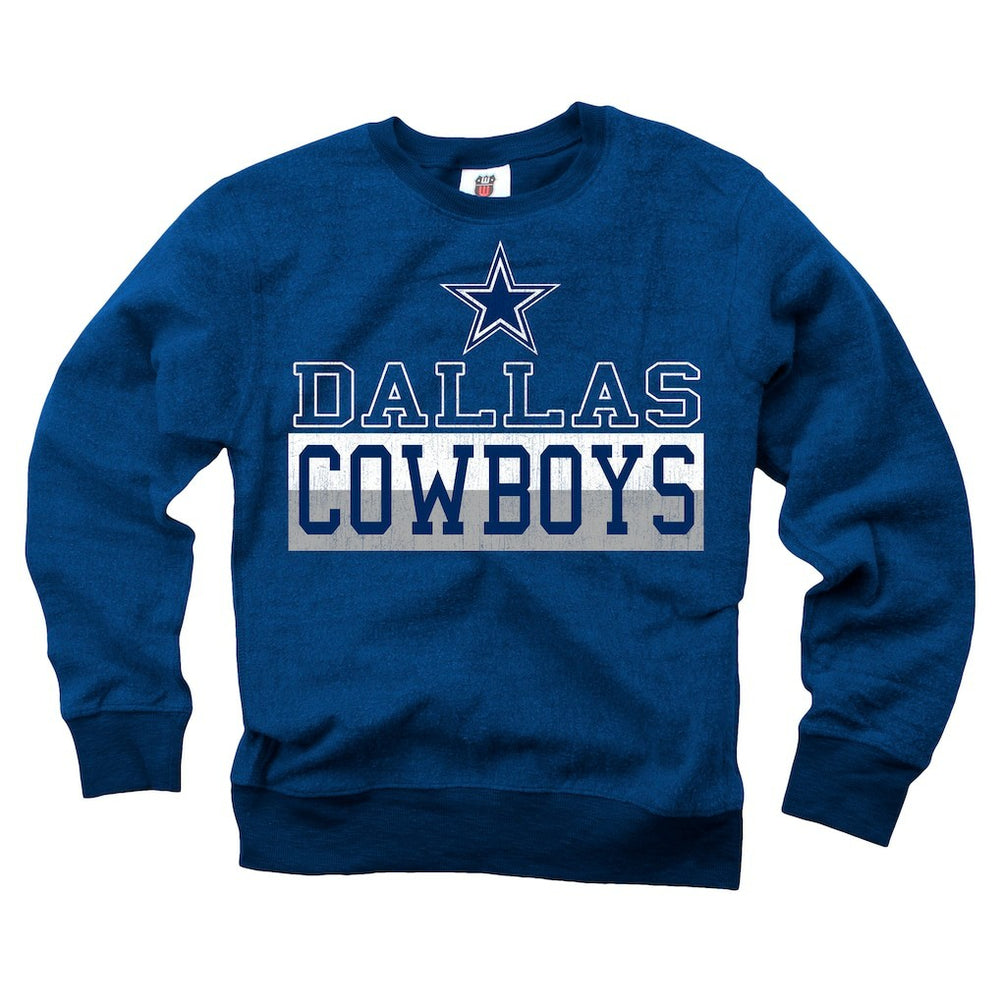 Dallas Cowboys Wes & Willy Youth Reversible Fleece Pullover Sweatshirt - Navy Pullover