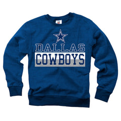Dallas Cowboys Wes & Willy Youth Reversible Fleece Pullover Sweatshirt - Navy Pullover