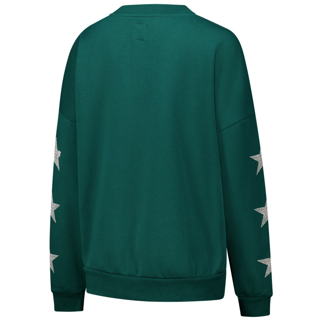 Green Bay Packers Gameday Couture Women's Rhinestone Star Sleeve Settle the Score Oversized Pullover Sweatshirt - Green Pullover