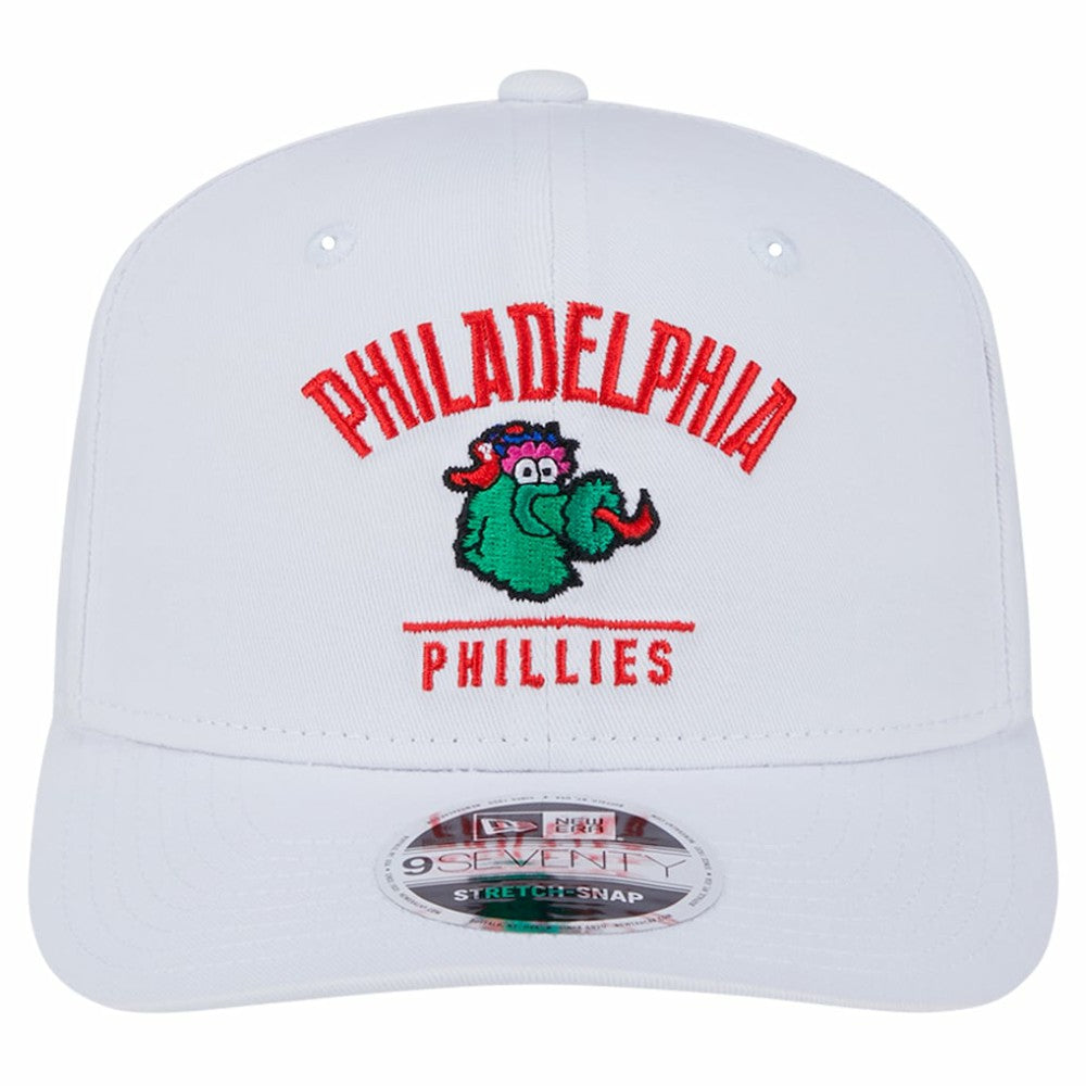 Philadelphia Phillies New Era City Arch Phanatic 9SEVENTY Stretch-Snap Adjustable Hat - White Hats