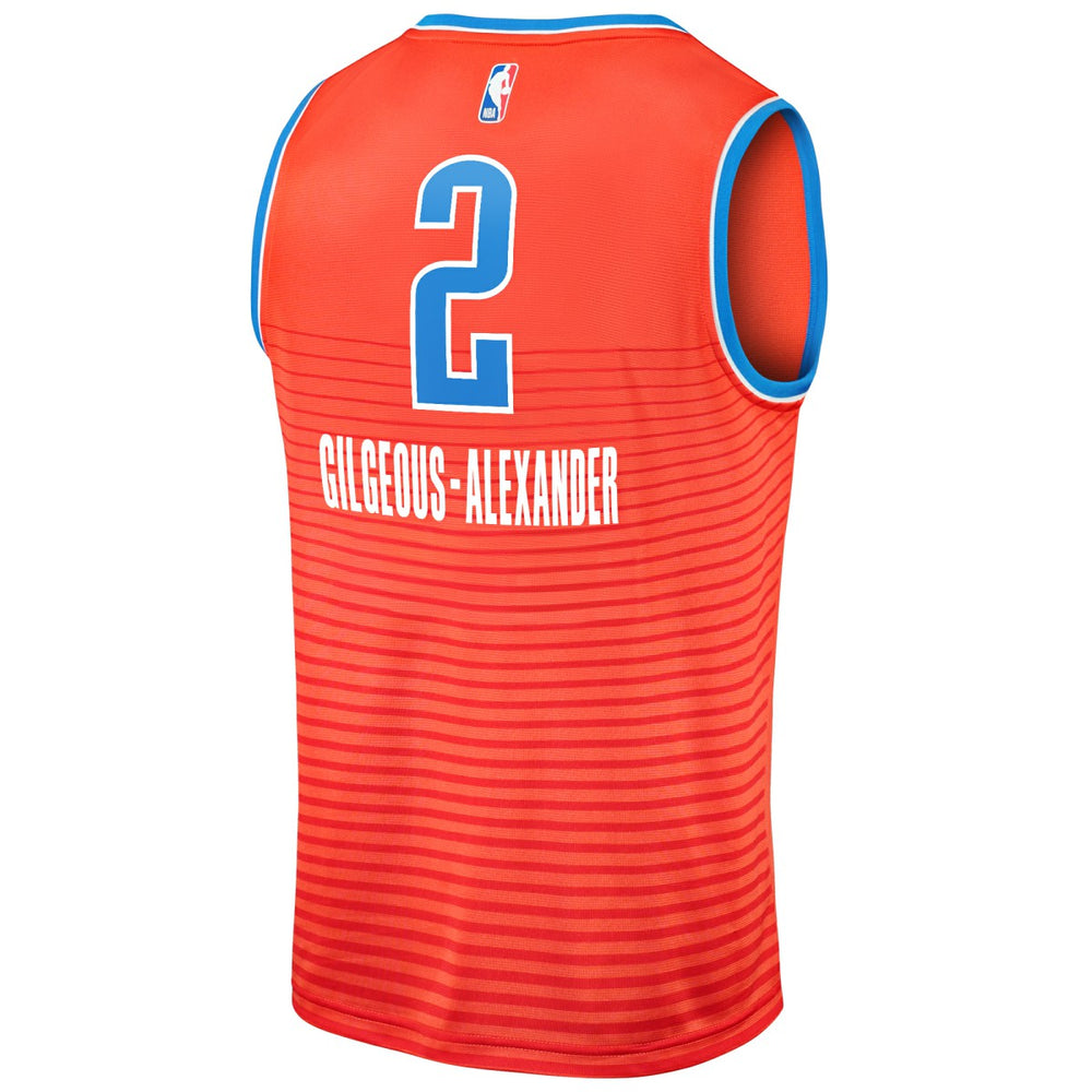 Shai Gilgeous-Alexander Oklahoma City Thunder Fast Break Player Jersey Statement Edition Orange - Fanatics