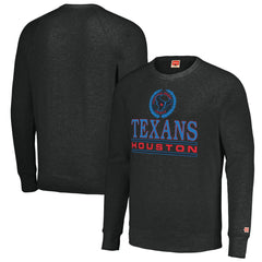 Houston Texans Homage Unisex Color Rush Crest Tri-Blend Pullover Sweatshirt - Charcoal Pullover