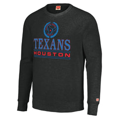 Houston Texans Homage Unisex Color Rush Crest Tri-Blend Pullover Sweatshirt - Charcoal Pullover