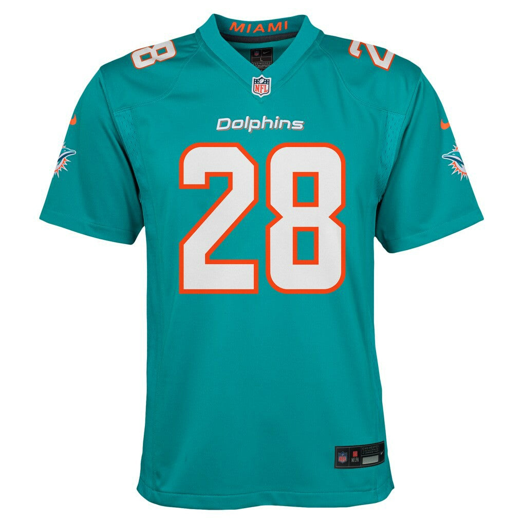 De’Von Achane Miami Dolphins Youth Game Jersey - Aqua Jerseys